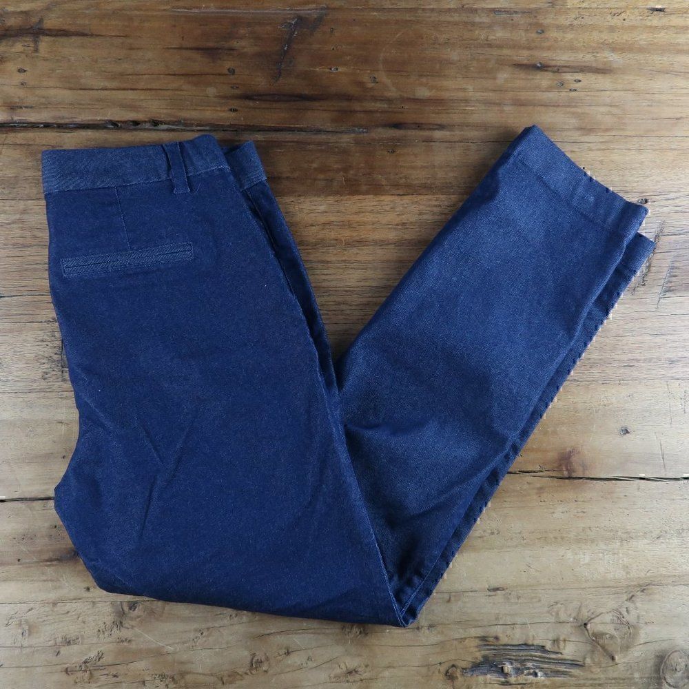 GAP SLIM CITY CROP DARK BLUE MID RISE JEANS SIZE 0